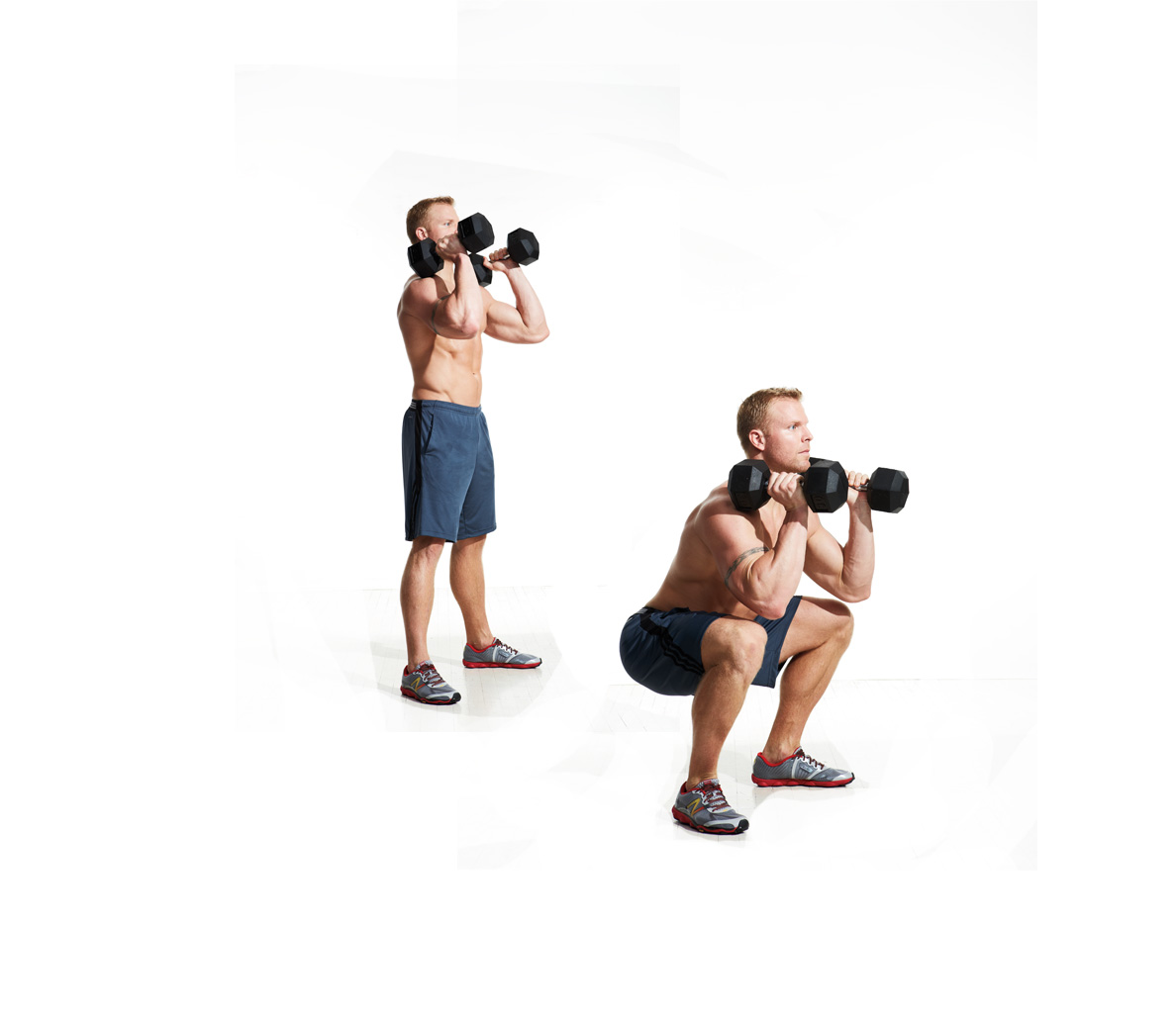Variations Of Squat With Dumbbell In Front